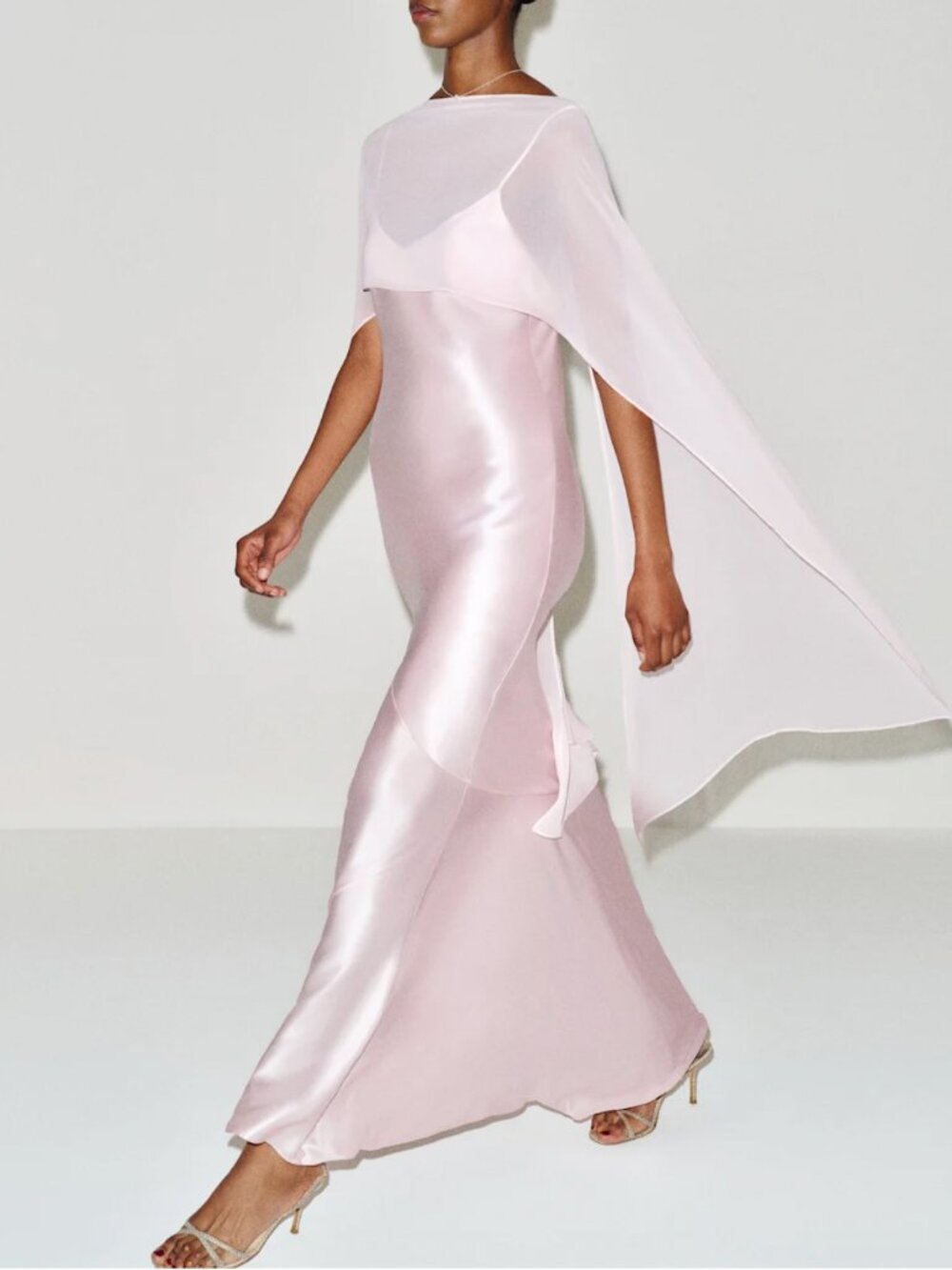 NWT Reformation Tiffani Silk Maxi Dress Gown US2 Cherry Blossom Pink - Picture 4 of 12